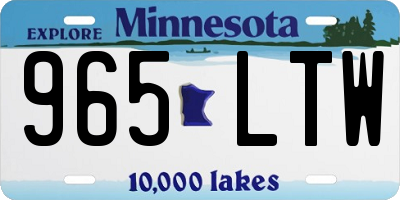 MN license plate 965LTW