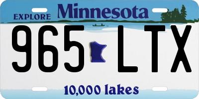 MN license plate 965LTX