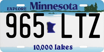 MN license plate 965LTZ