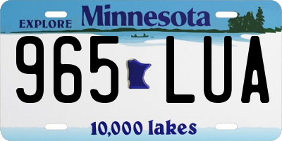 MN license plate 965LUA