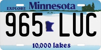 MN license plate 965LUC