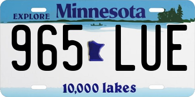 MN license plate 965LUE