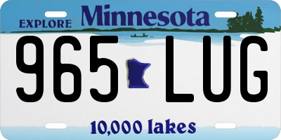 MN license plate 965LUG
