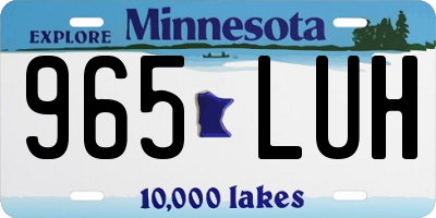 MN license plate 965LUH