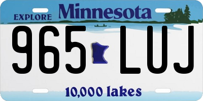 MN license plate 965LUJ
