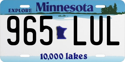 MN license plate 965LUL