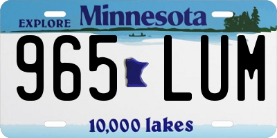 MN license plate 965LUM