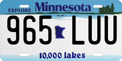MN license plate 965LUU