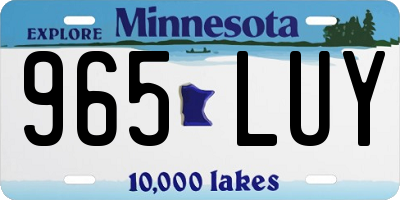 MN license plate 965LUY