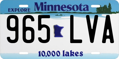 MN license plate 965LVA