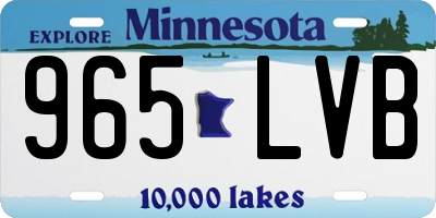 MN license plate 965LVB