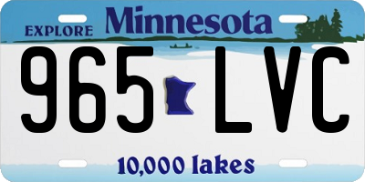 MN license plate 965LVC