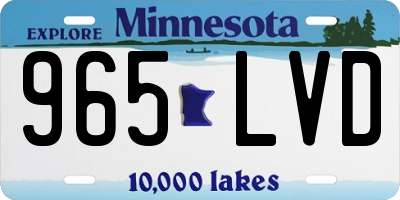 MN license plate 965LVD