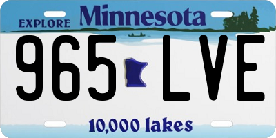 MN license plate 965LVE