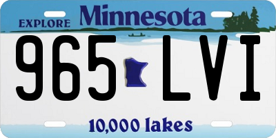 MN license plate 965LVI