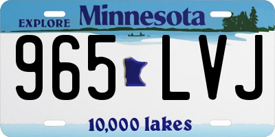 MN license plate 965LVJ