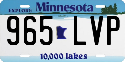 MN license plate 965LVP