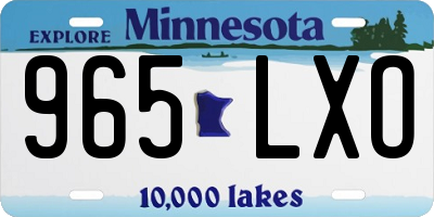 MN license plate 965LXO