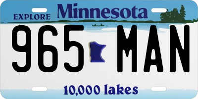 MN license plate 965MAN