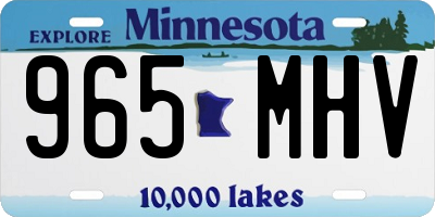 MN license plate 965MHV