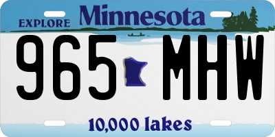MN license plate 965MHW