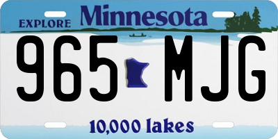 MN license plate 965MJG