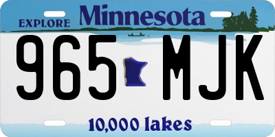 MN license plate 965MJK