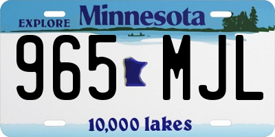 MN license plate 965MJL