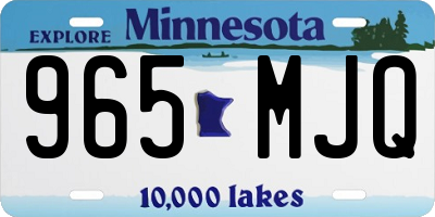 MN license plate 965MJQ