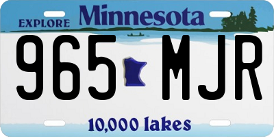 MN license plate 965MJR