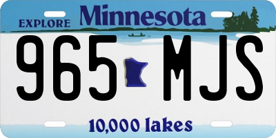 MN license plate 965MJS