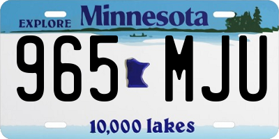 MN license plate 965MJU