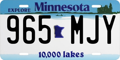 MN license plate 965MJY