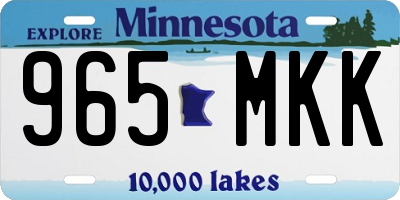 MN license plate 965MKK
