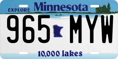 MN license plate 965MYW