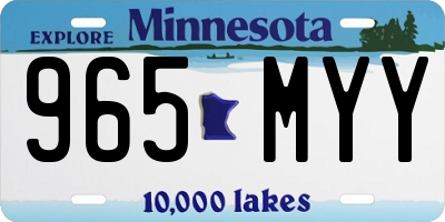 MN license plate 965MYY