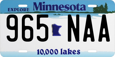 MN license plate 965NAA
