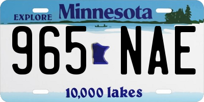 MN license plate 965NAE