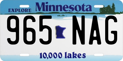 MN license plate 965NAG