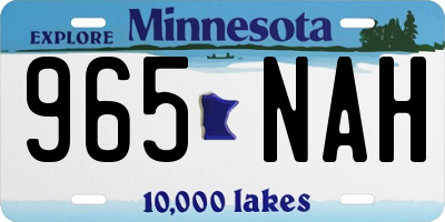 MN license plate 965NAH
