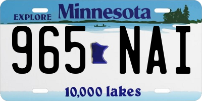 MN license plate 965NAI