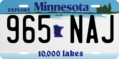 MN license plate 965NAJ