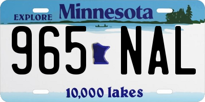 MN license plate 965NAL