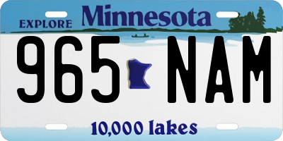 MN license plate 965NAM