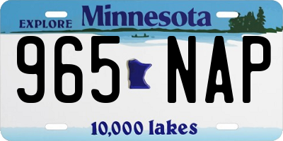 MN license plate 965NAP