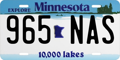 MN license plate 965NAS