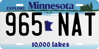 MN license plate 965NAT
