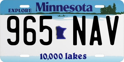 MN license plate 965NAV