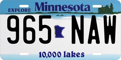 MN license plate 965NAW