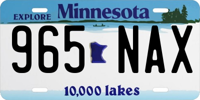 MN license plate 965NAX